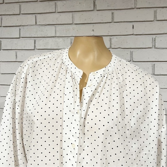 J.Crew Women’s Cotton-voile button-front top in sweet spots - Picture 2 of 11